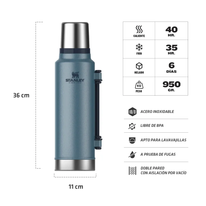 TERMO CLASICO STANLEY 1.4 LTS Azul - Image 5
